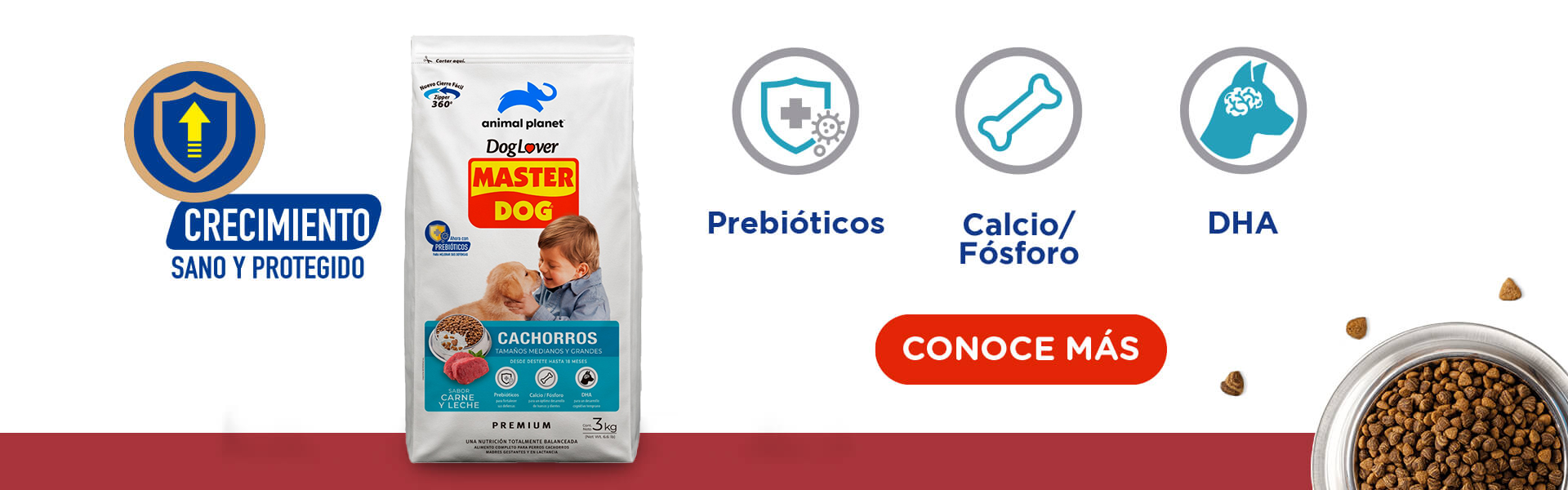 Masterdog carne y leche